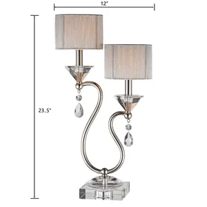 Krystal 23.5'' High 2-Light Table Lamp - Polished Nickel 2