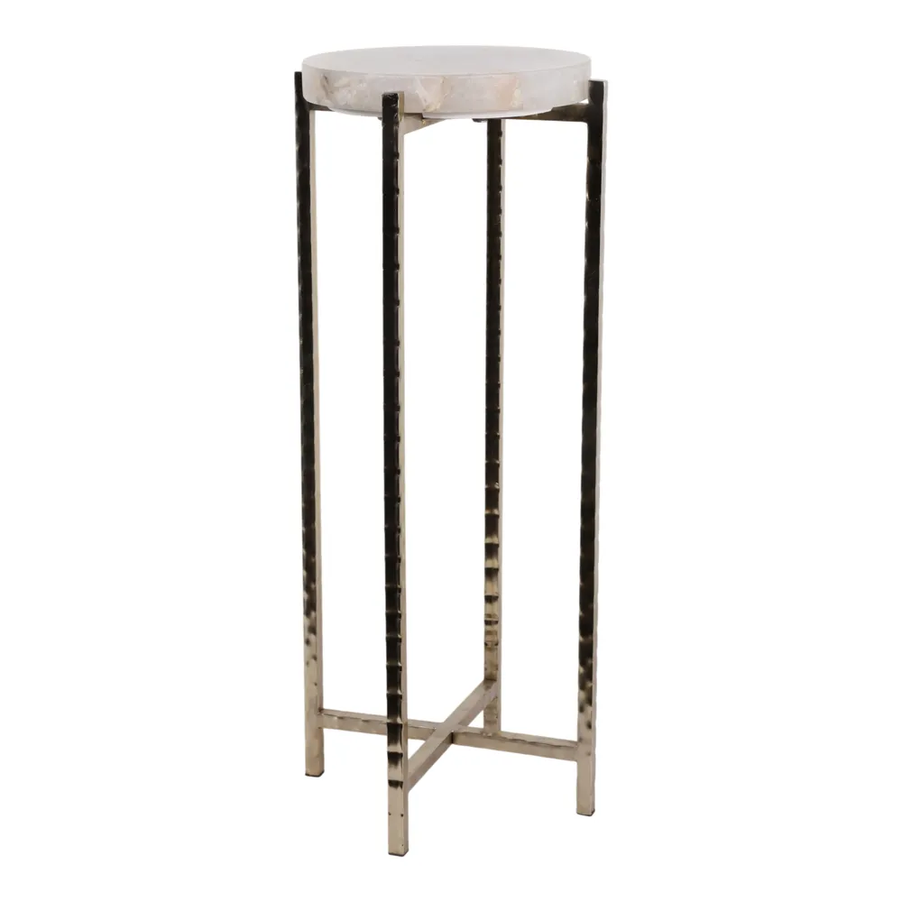 DUNEROSE WHITE TABLE 27 (IN)