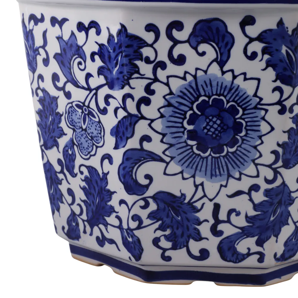 ENOCHFIELD SET OF 2 BLUE PLANTER 9 (IN)