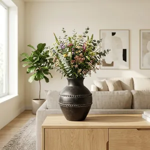 ROSEBEACH BLACK VASE 14 (IN) 2