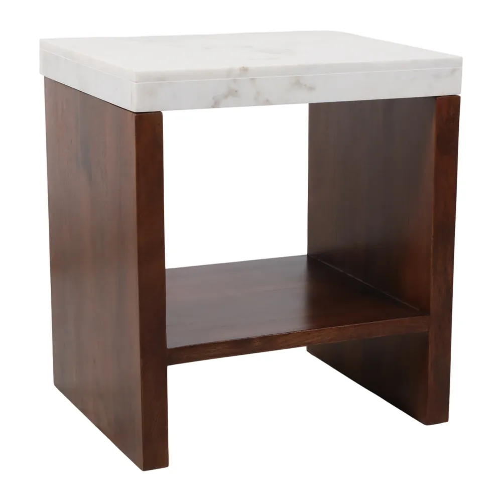 BAKERCLIFF WHITE TABLE 23 (IN)