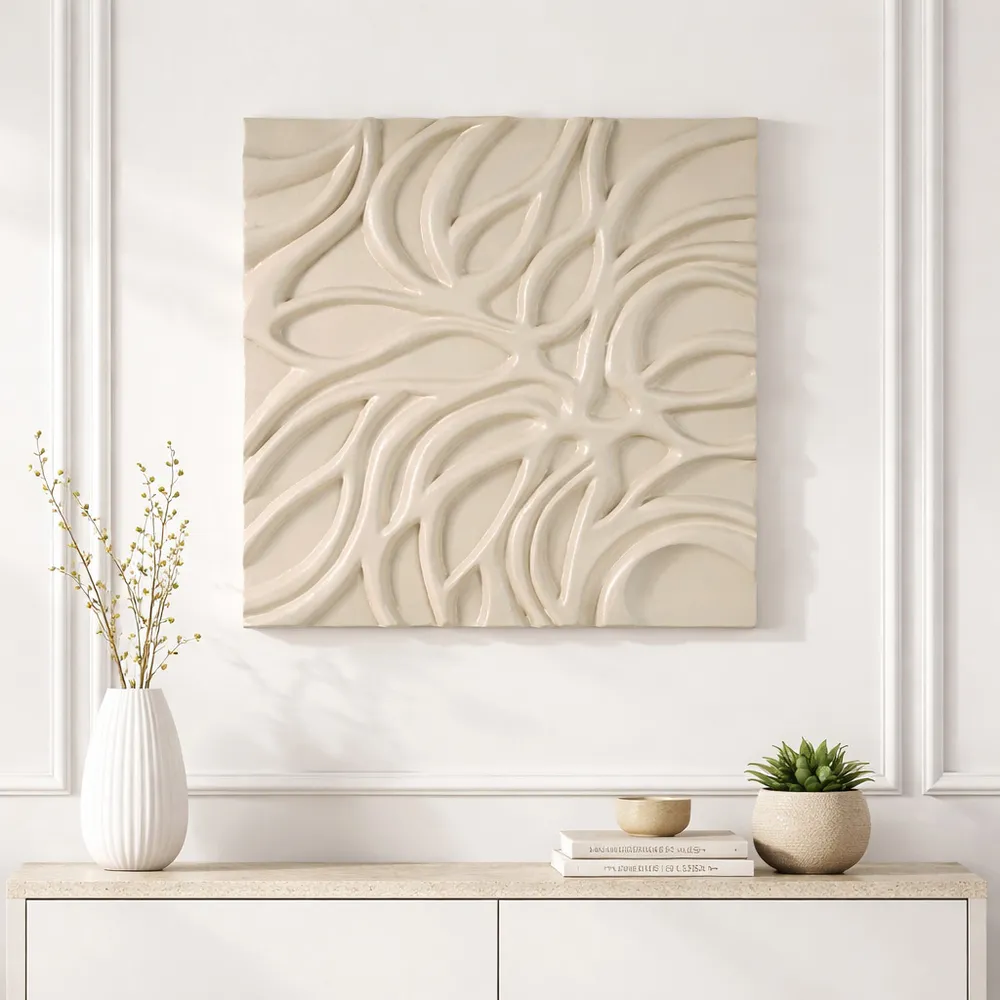 DECKERMOOR IVORY WALL SCULPTURE 36 (IN)