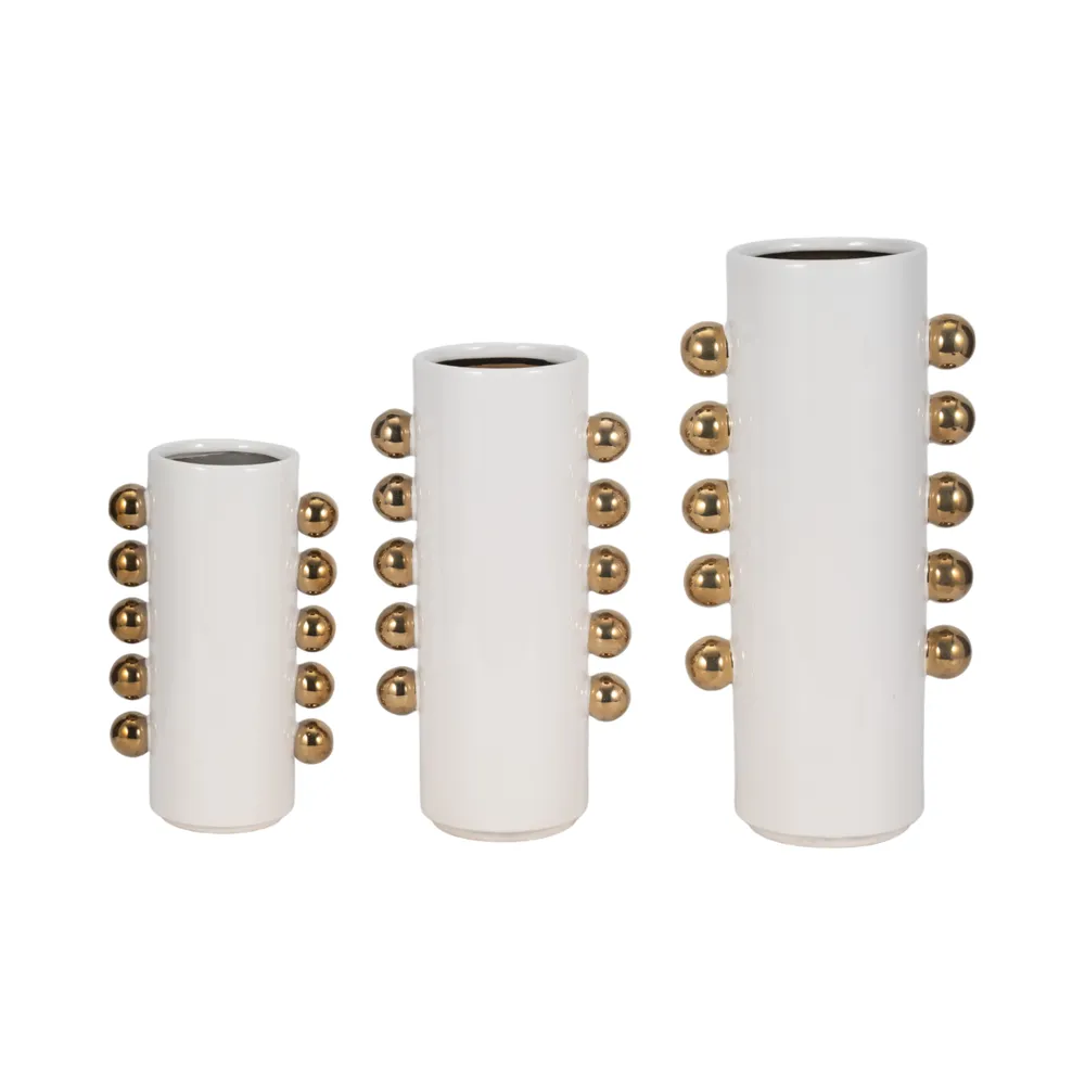 GARSONHAM WHITE VASE 16 (IN)