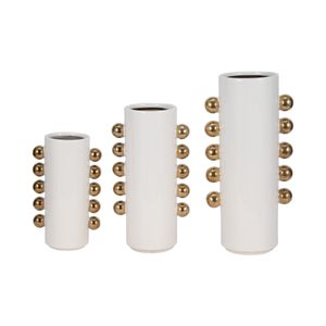 GARSONHAM WHITE VASE 16 (IN) 9