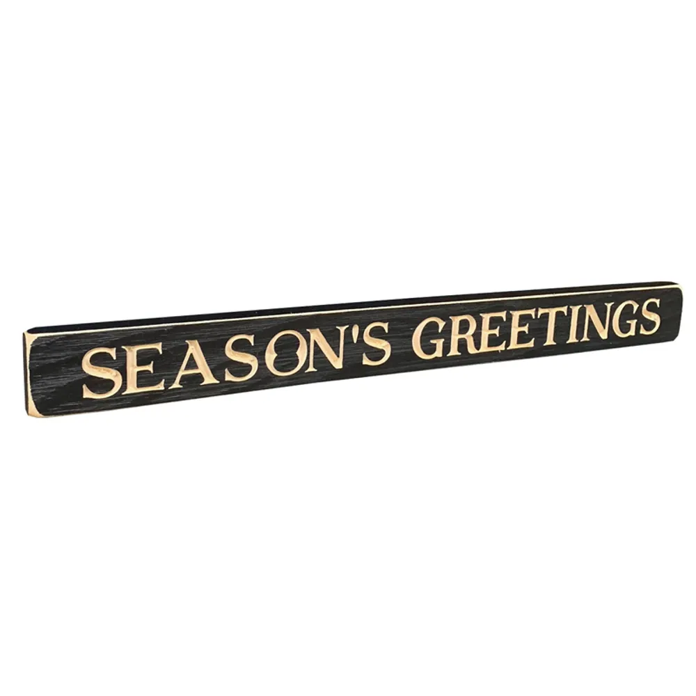 18" USA SEASON'S GREETINGS BARNWOOD SIGN
