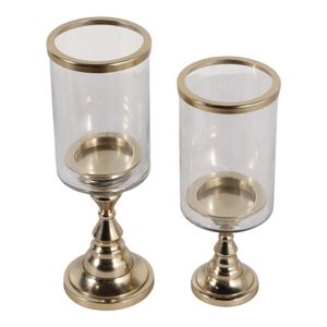 AIDENHAM SET OF 2 GOLD CANDLE HOLDER 13 (IN) 5
