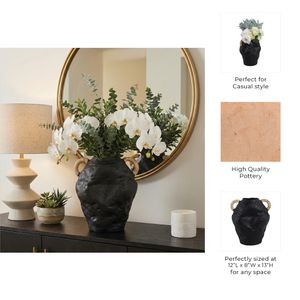 JULIANHAM BLACK VASE 13 (IN) 10