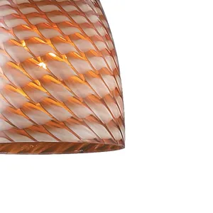 Arco Baleno 5'' Wide 1-Light Mini Pendant - Satin Nickel with Cocoa Glass 4
