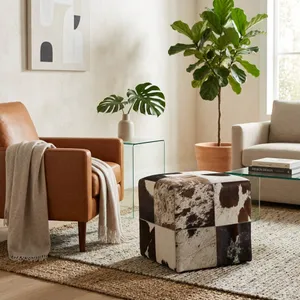 SPARROWSTONE WHITE OTTOMAN 19 (IN) 10