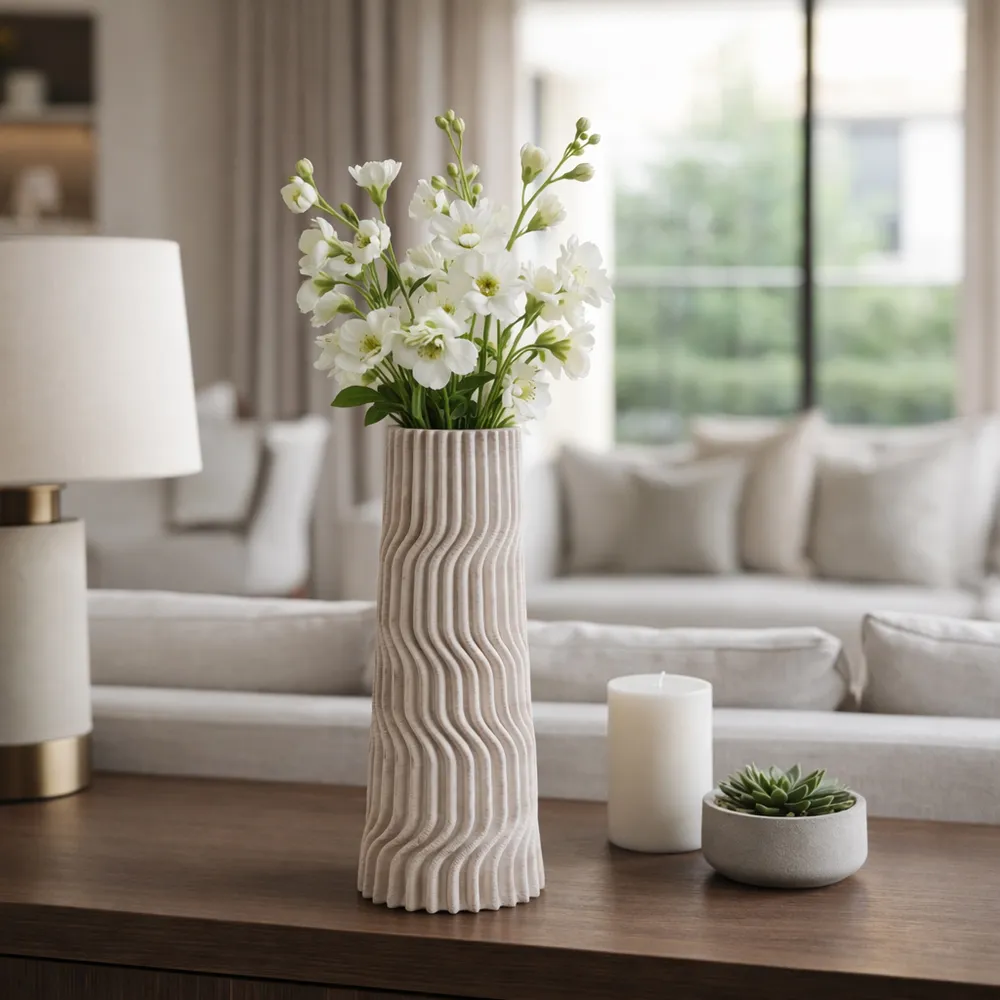 LAKEWORTH TAN VASE 14 (IN)
