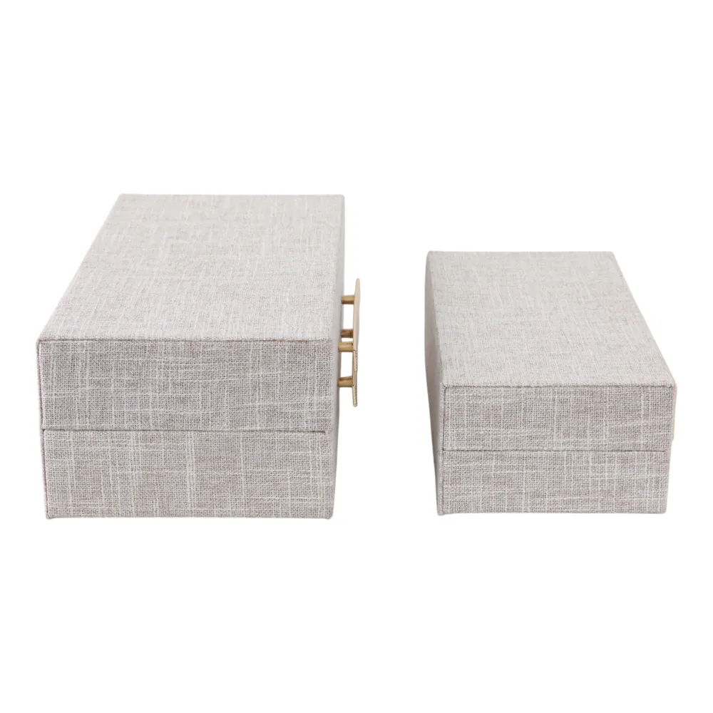 HARLANWELL SET OF 2 WHITE BOXES 5 (IN)