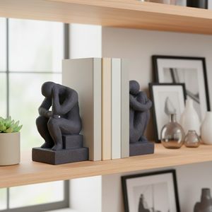 WILSONWORTH SET OF 2 BLACK BOOKENDS 7 (IN) 2
