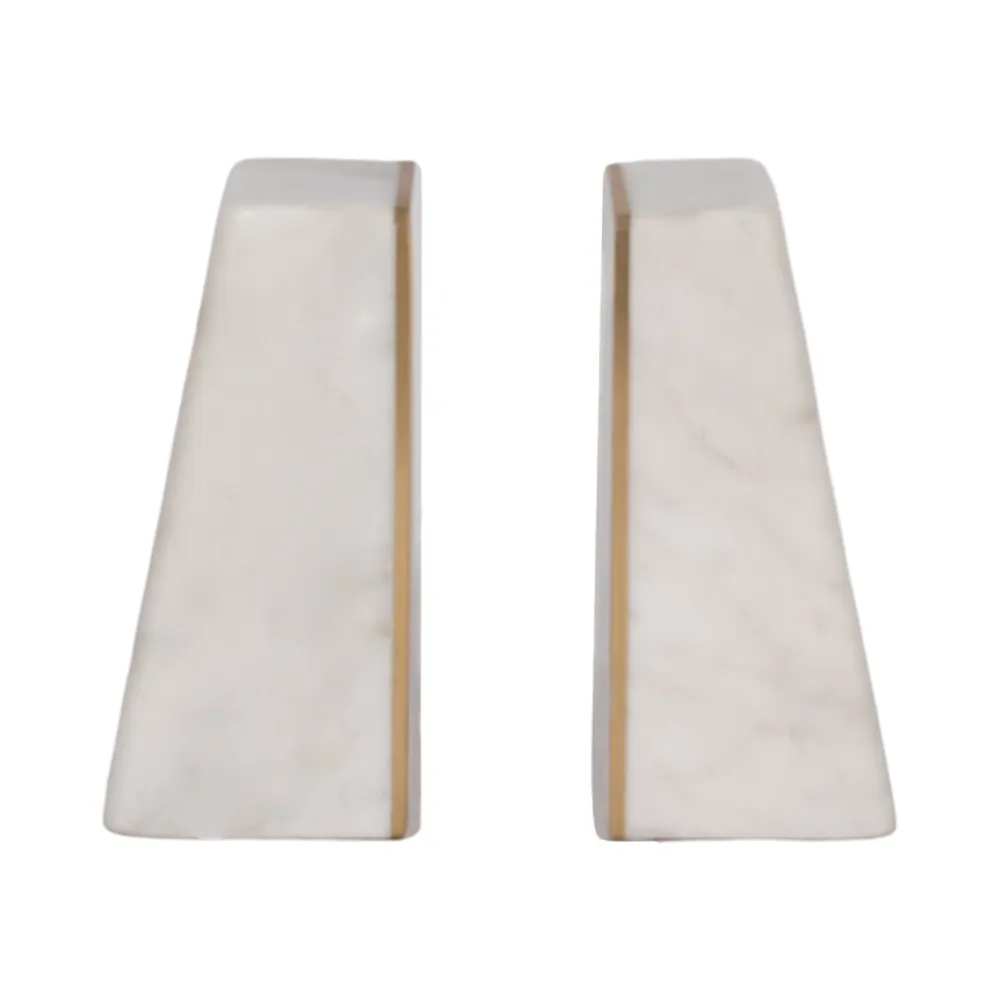 PARKWORTH SET OF 2 WHITE BOOKENDS 6 (IN)