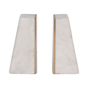 PARKWORTH SET OF 2 WHITE BOOKENDS 6 (IN) 1