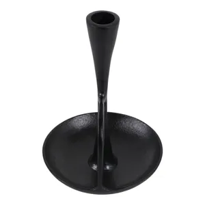 DECKERROSE BLACK CANDLE HOLDER 8 (IN) 7