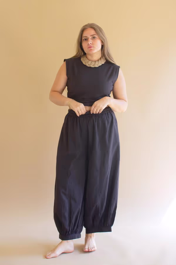Convertible Wrap Blouse / Midnight
