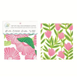 Poppy Papaver blu Eco Sponge Cloths (Set of 2) 6