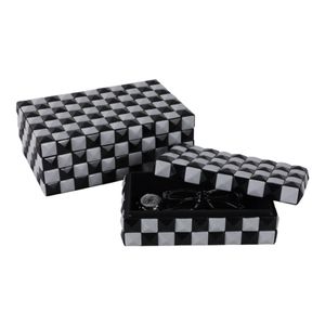 HARRISRIDGE SET OF 2 BLACK BOXES 5 (IN) 3