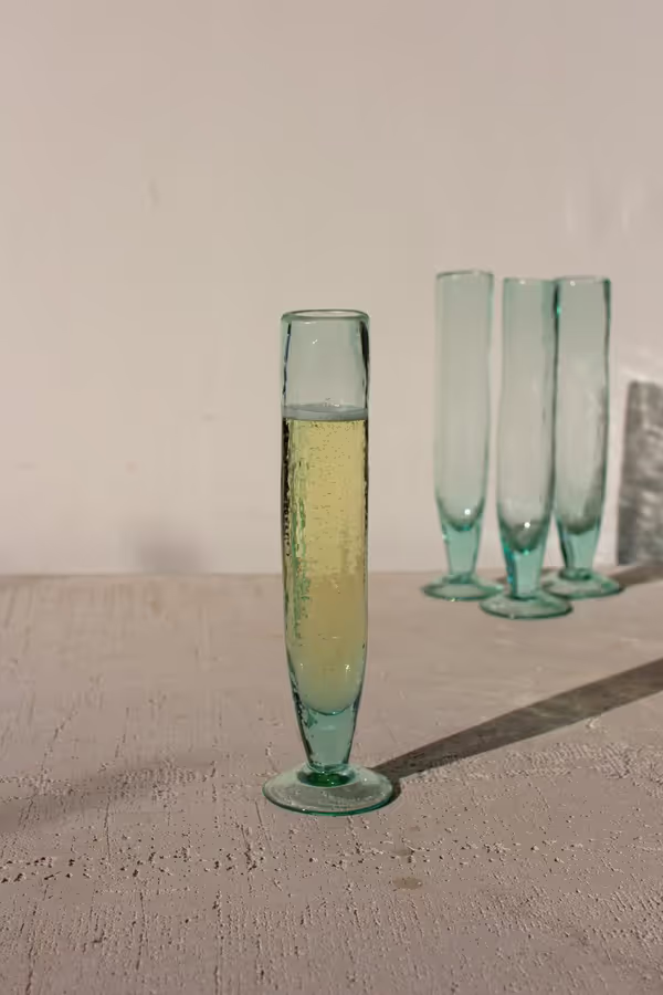 Tall Recycled Champagne Flute