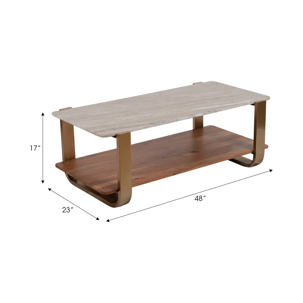SARAHMORE GOLD COFFEE TABLE 17 (IN)
