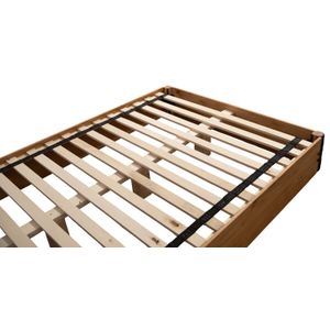 Hickory Log Wagon Wheel Platform Bed - Cal King - Cognac 4