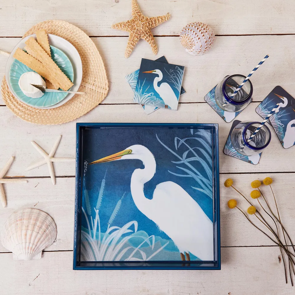 Night Egret Paper Cocktail Napkins (Pack of 25)