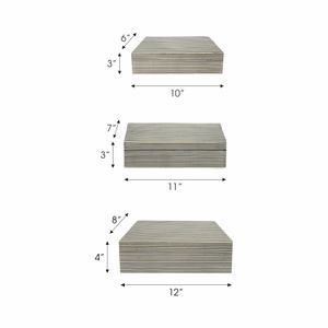 TILTONBROOK SET OF 3 WHITE BOXES 4 (IN) 10