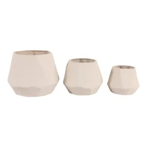 SLATERMILL SET OF 3 WHITE VASES 7 (IN) 1