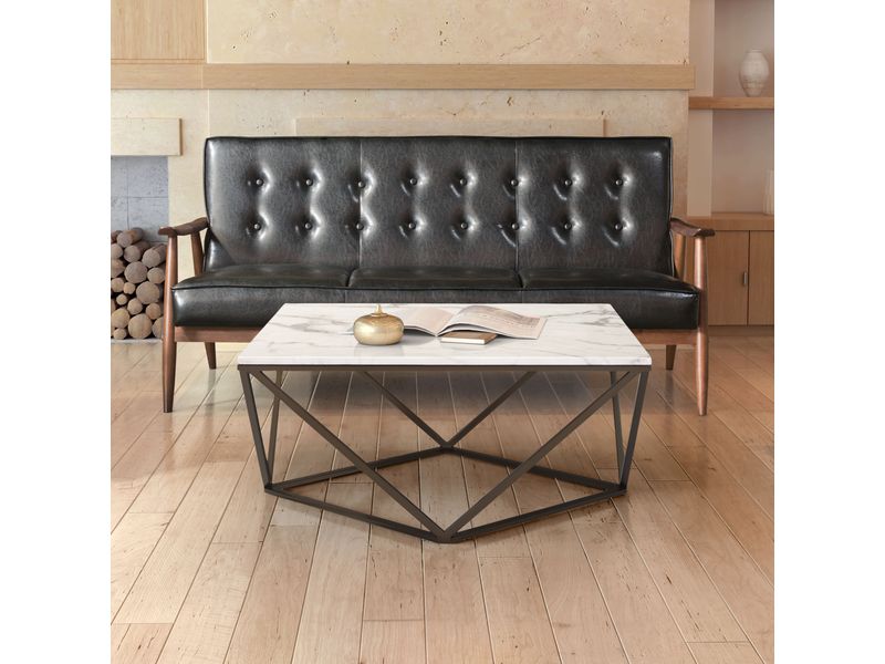 Tintern Coffee Table White & Antique Bronze 2