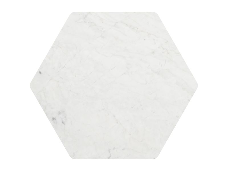 Bisel Side Table White & Walnut 6