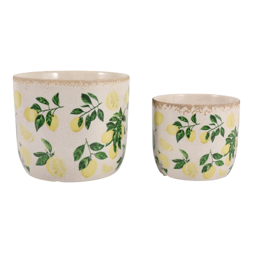 CHLOE SET OF 2 YELLOW PLANTER 7 (IN)