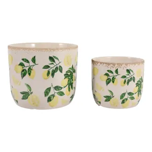 CHLOE SET OF 2 YELLOW PLANTER 7 (IN) 5