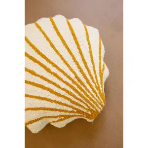 Scallop Shell Hand-Hooked Pillow 3