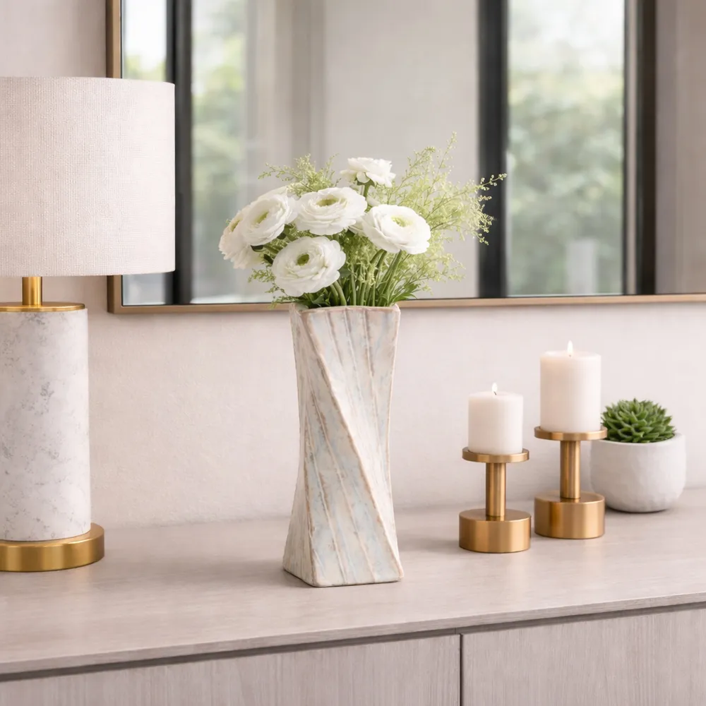 GREYSONCROSS BROWN VASE 11 (IN)