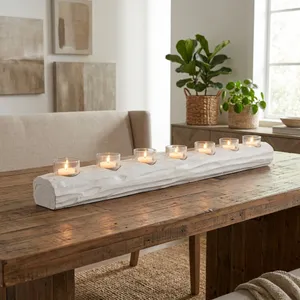 ENNISMORE WHITE TEALIGHT HOLDER 4 (IN) 11