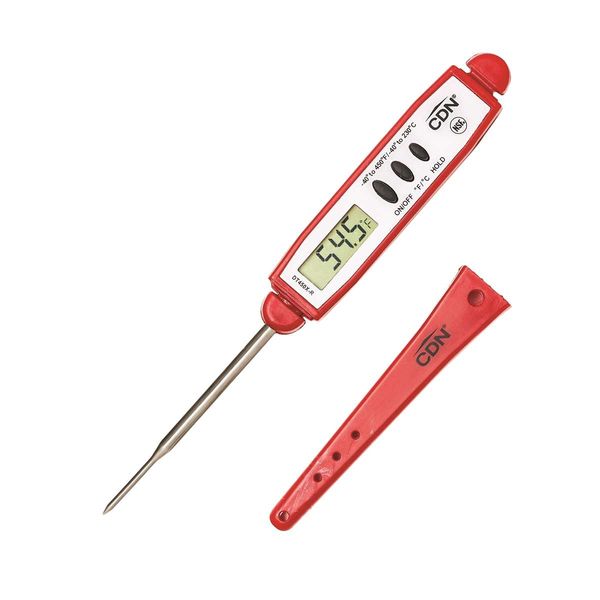 CDN Thermometer Digital, Waterproof Pocket ProAccurate QuickRead, Red