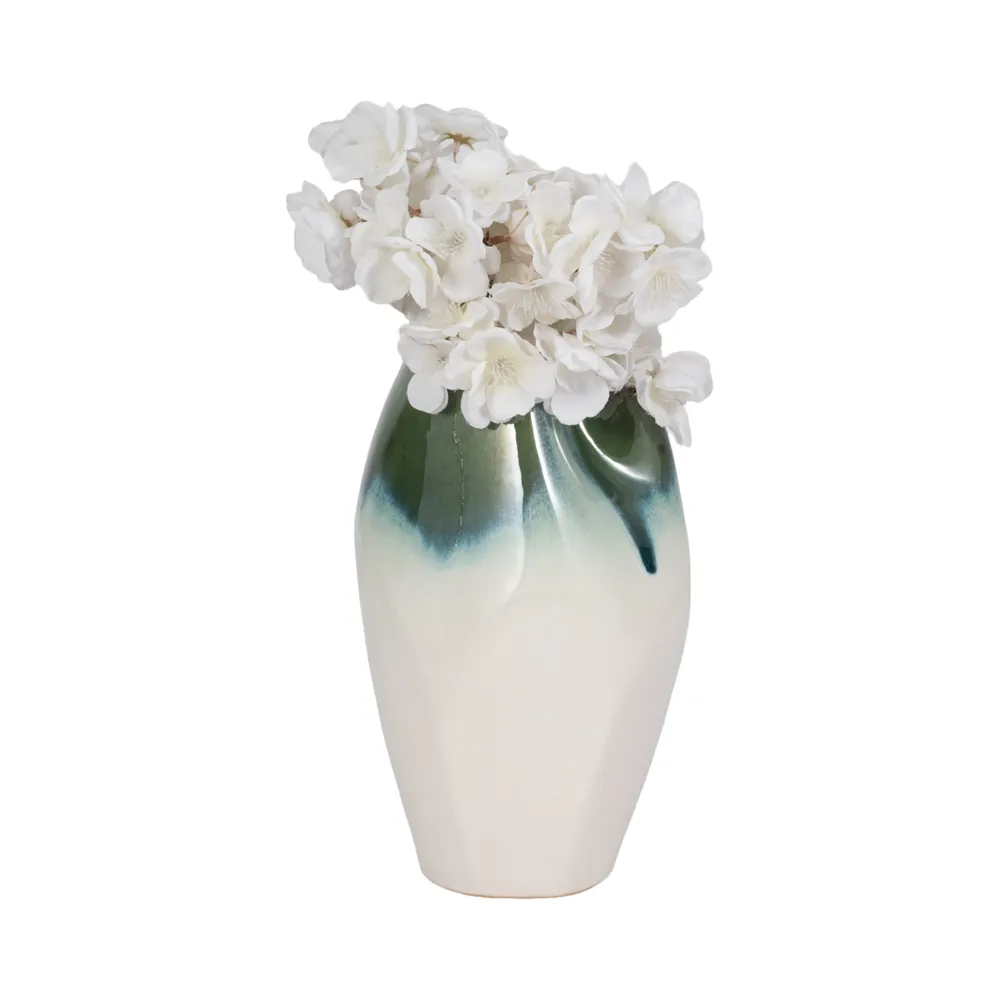 ALDERVALE WHITE VASE 10 (IN)