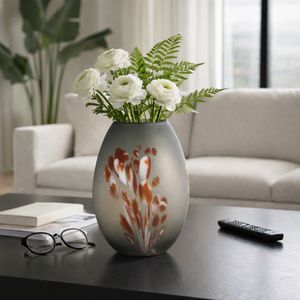 CARVERFIELD GRAY GLASS VASE 12 (IN) 11