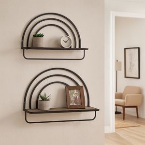 MILTONHAVEN WHITE WALL SHELF 17 (IN) 11