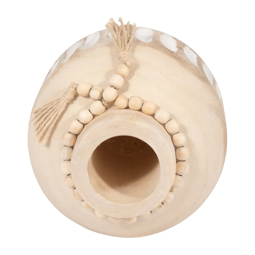 PEARLLAND BROWN VASE 8 (IN)