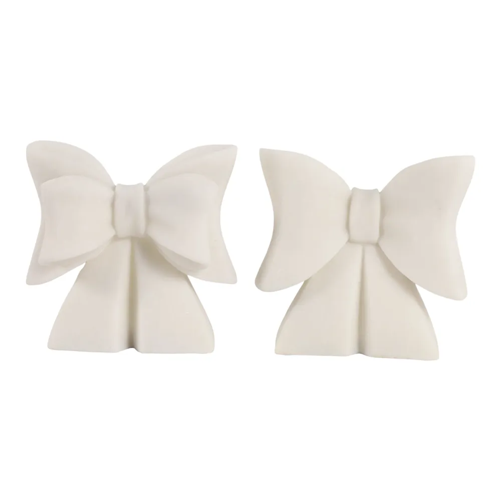 NORMACROSS SET OF 2 WHITE BOOKENDS 7 (IN)