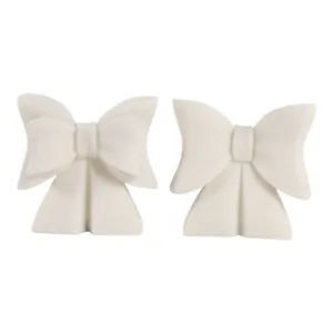 NORMACROSS SET OF 2 WHITE BOOKENDS 7 (IN) 5