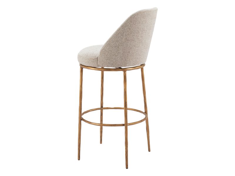 Nordhavn Swivel Barstool Beige & Gold 6