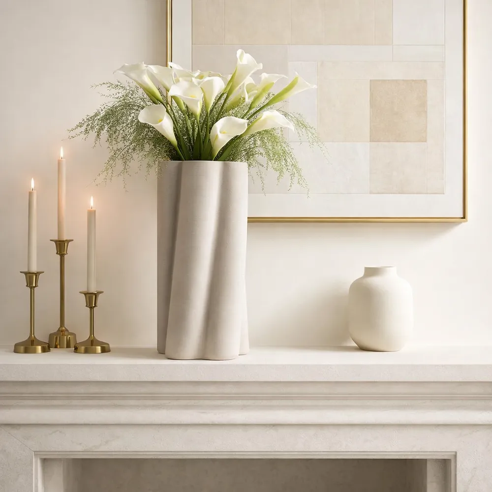 HOPEBEACH GRAY VASE 15 (IN)