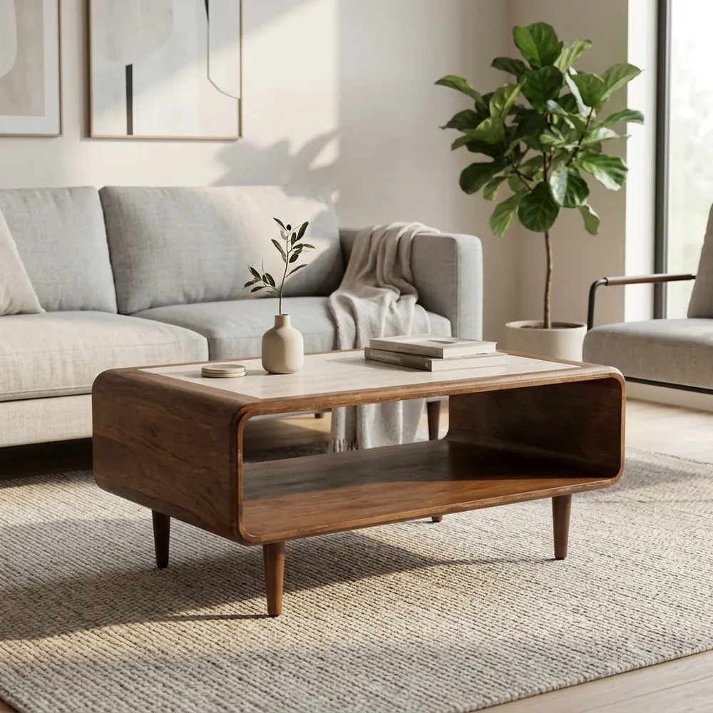 DANFORTHMORE BROWN COFFEE TABLE 16 (IN)