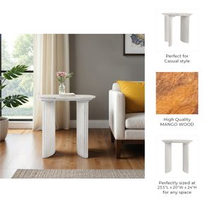 BERGENWELL IVORY TABLE 24 (IN) 11