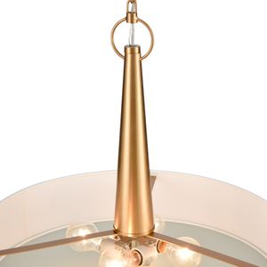 Leo 22'' Wide 4-Light Pendant - Brushed Gold 3
