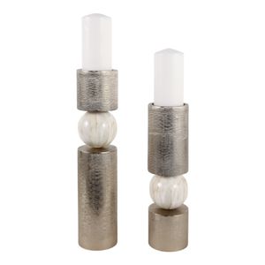 HALDENMILL SET OF 2 GOLD CANDLE HOLDER 18 (IN) 3