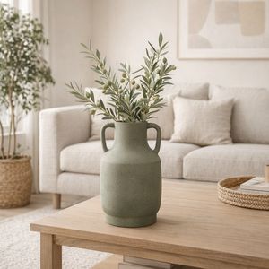 CALMOOR GREEN VASE 14 (IN) 8