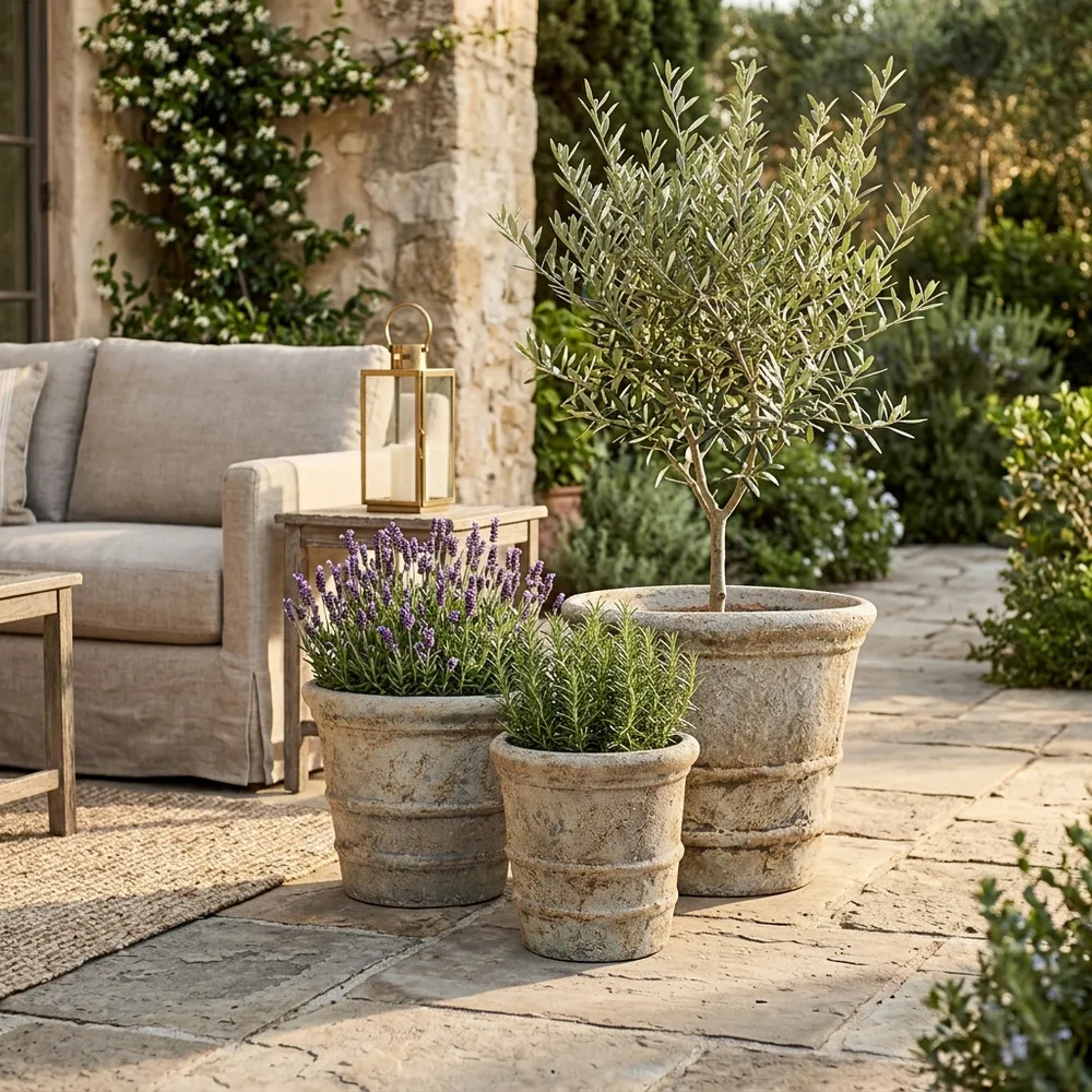 PAGEVALE SET OF 3 TAN PLANTER 14 (IN)